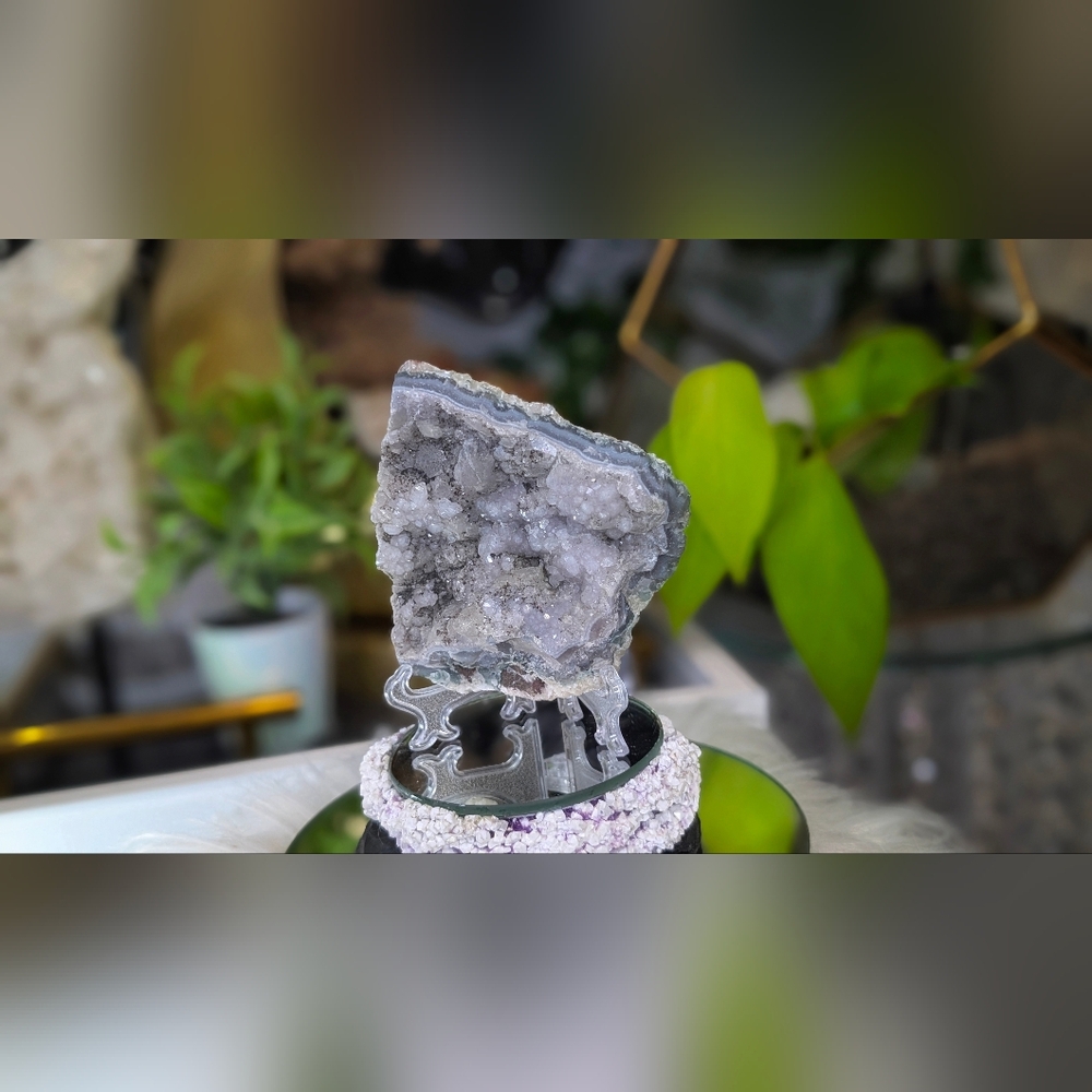 Druzy Flower Amethyst Crystal Cluster